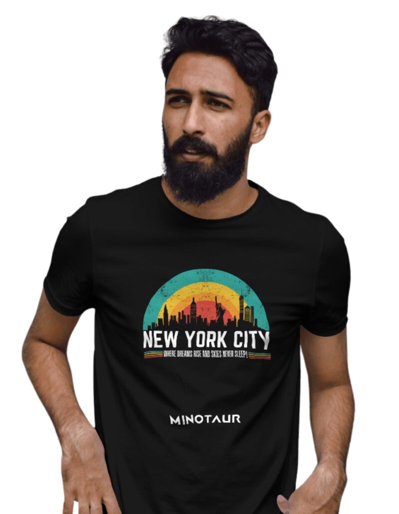 Fit T-Shirt Black with New York City Graphic Print