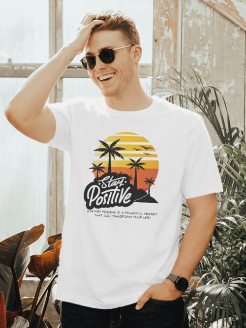 Stay Positive Graphic Print