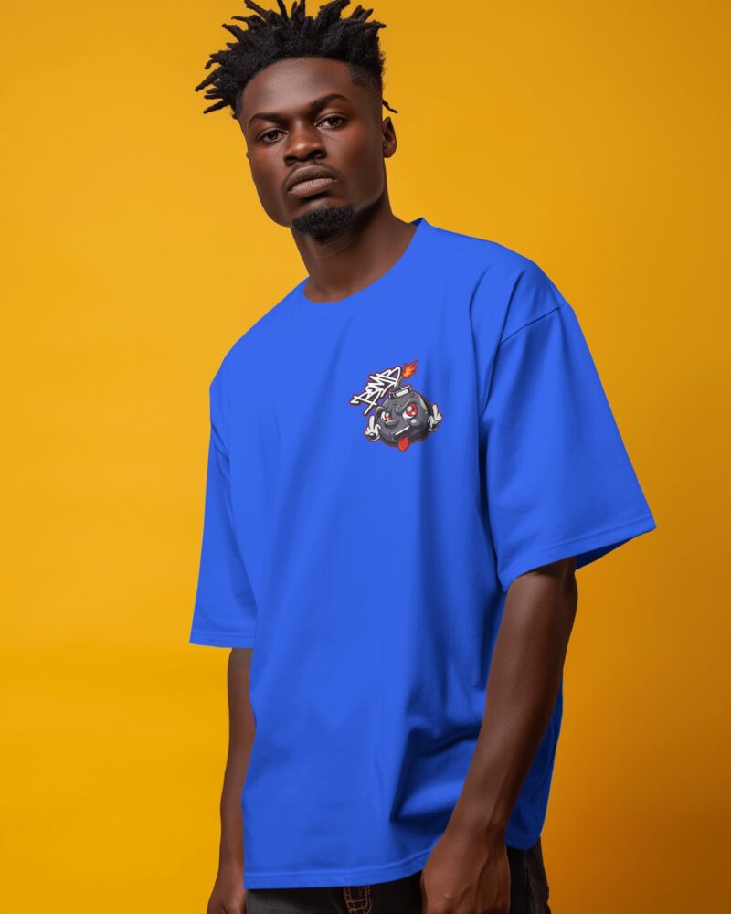 Oversized T-Shirt with The Bomb Graphic Print - Image 2