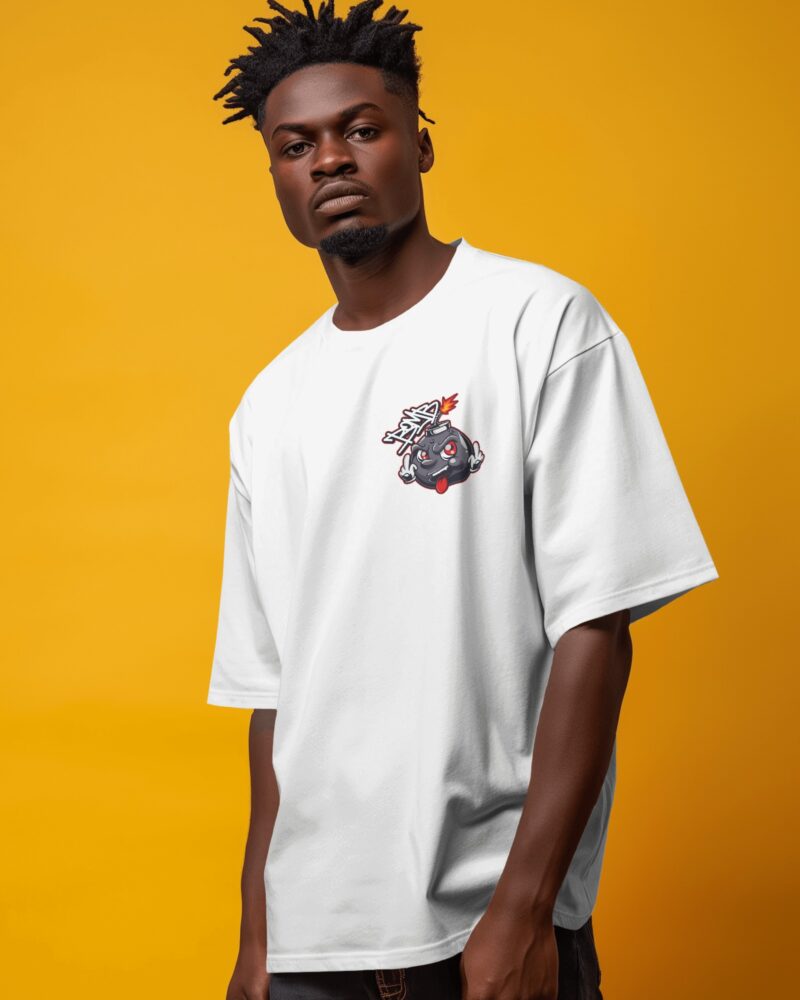 Oversized T-Shirt with The Bomb Graphic Print