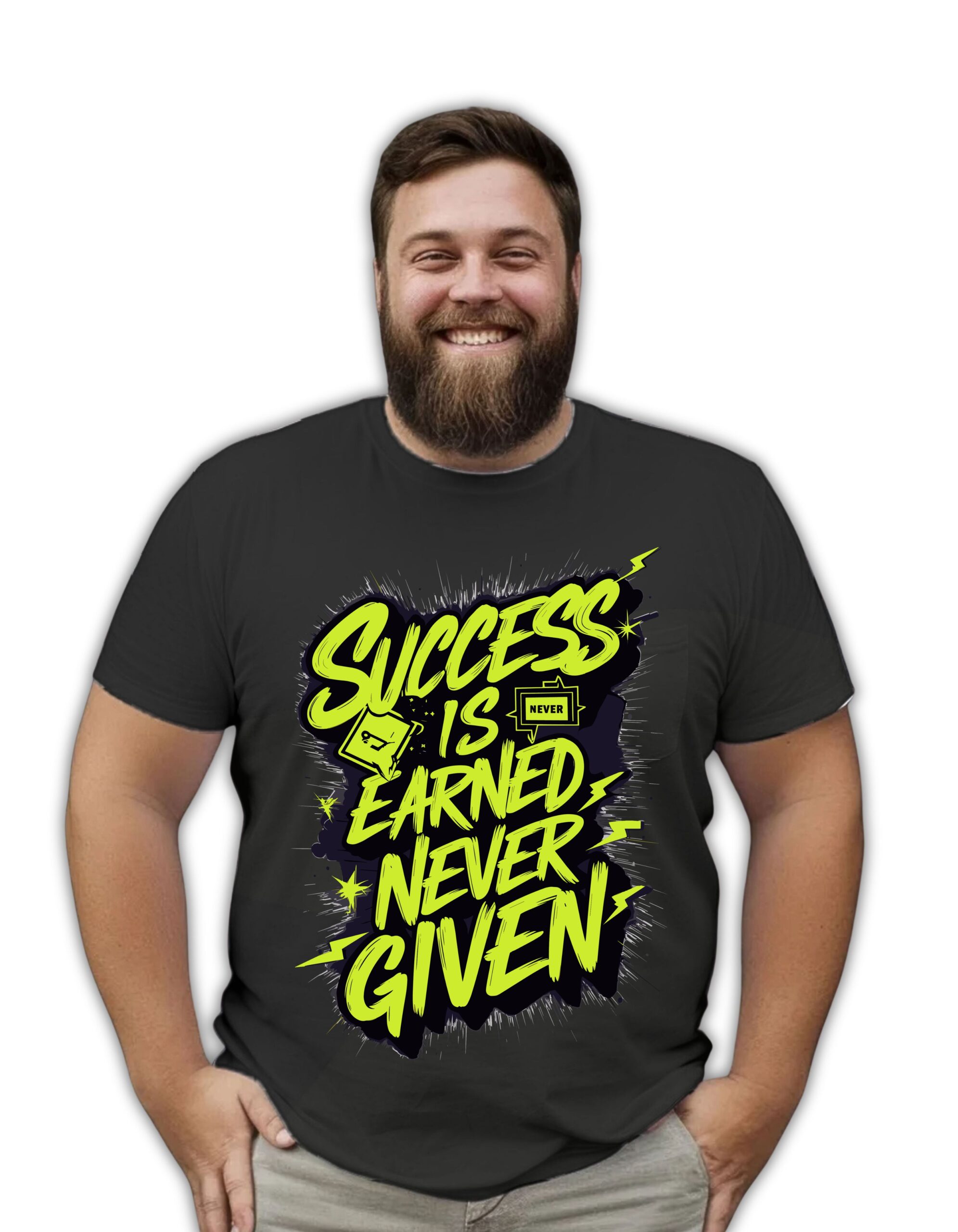 Motivation Graphic Print Plus Size T-shirt - Image 2