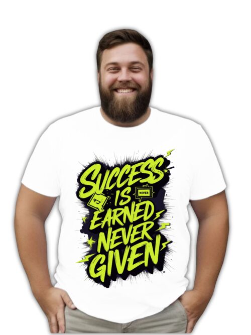Motivation Graphic Print Plus Size T-shirt