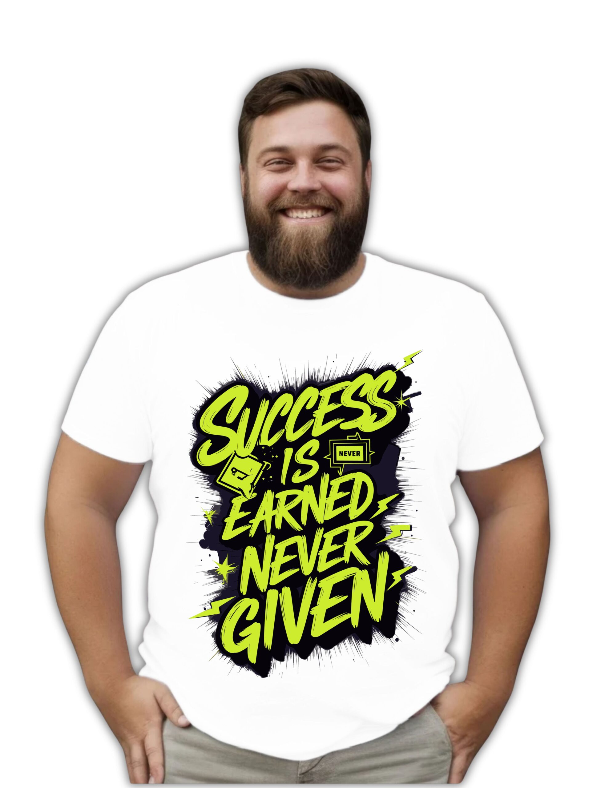 Motivation Graphic Print Plus Size T-shirt
