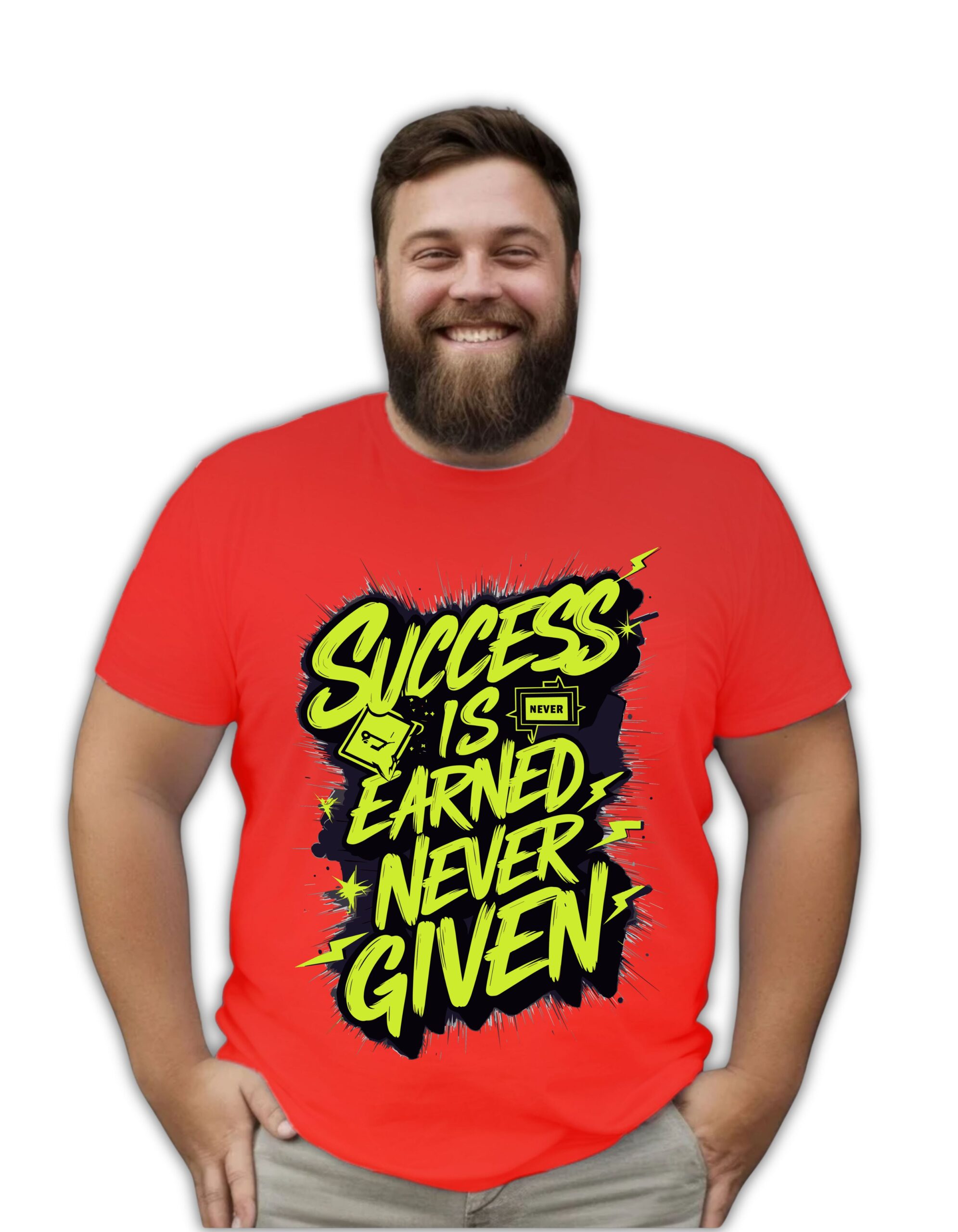 Motivation Graphic Print Plus Size T-shirt - Image 3
