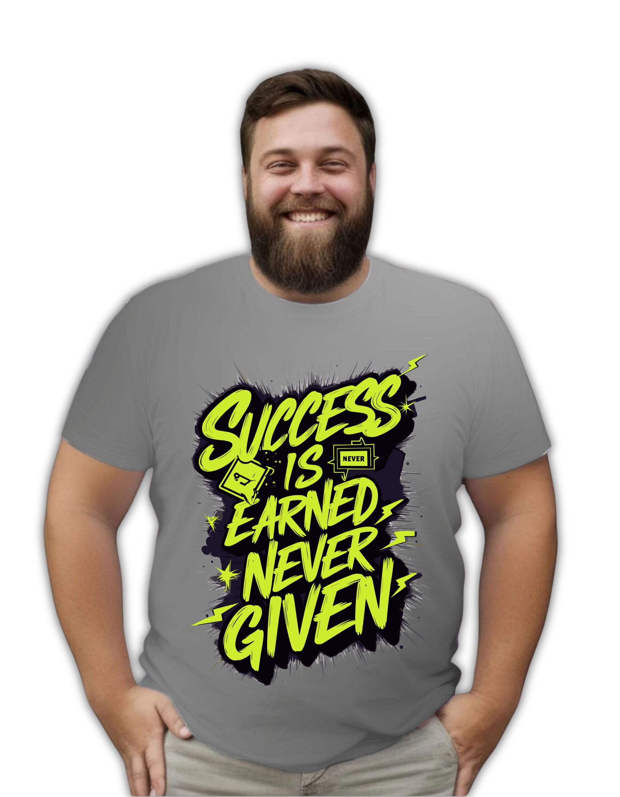 Motivation Graphic Print Plus Size T-shirt - Image 5