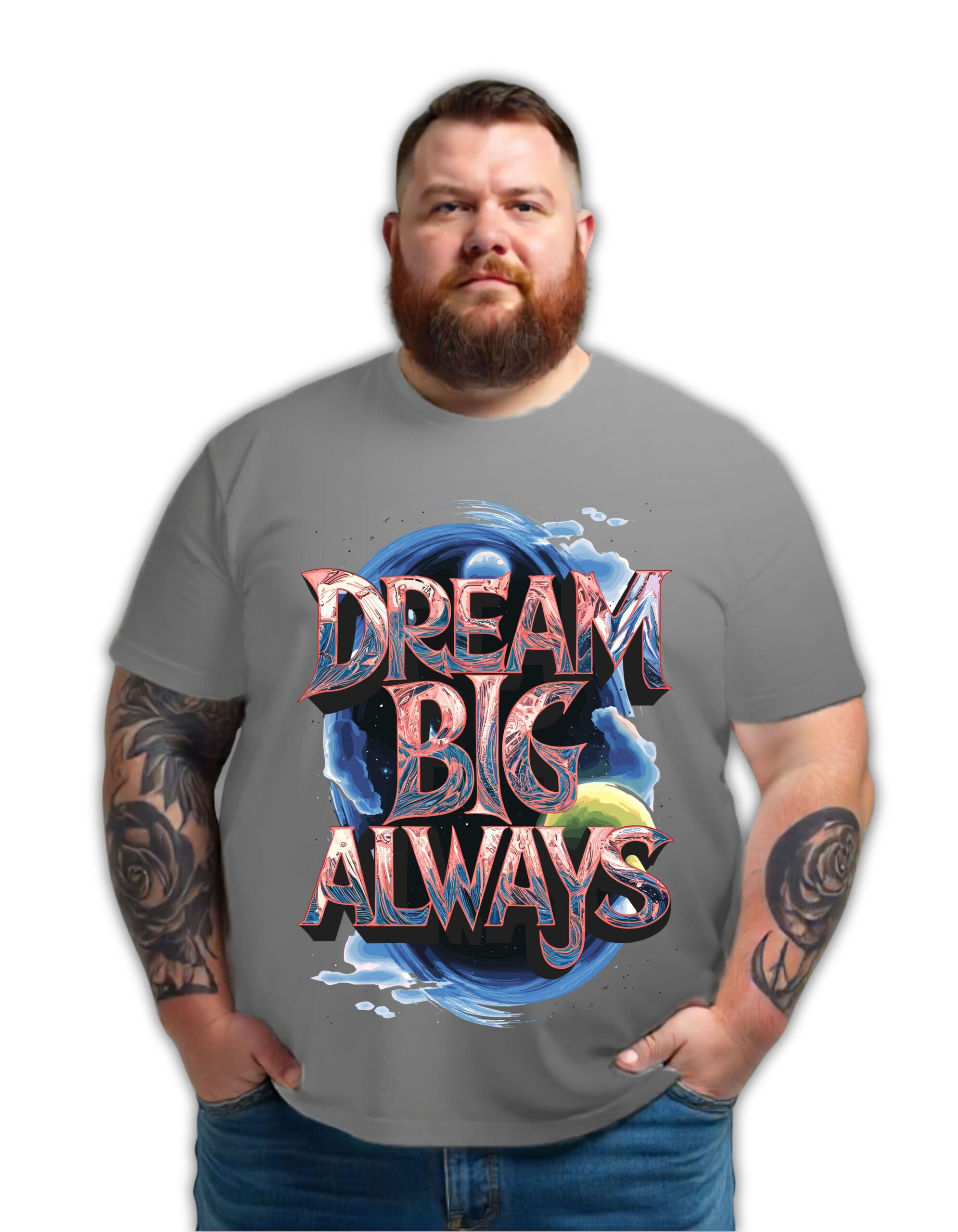 Motivation Graphic Print Plus Size T-shirt - Image 3