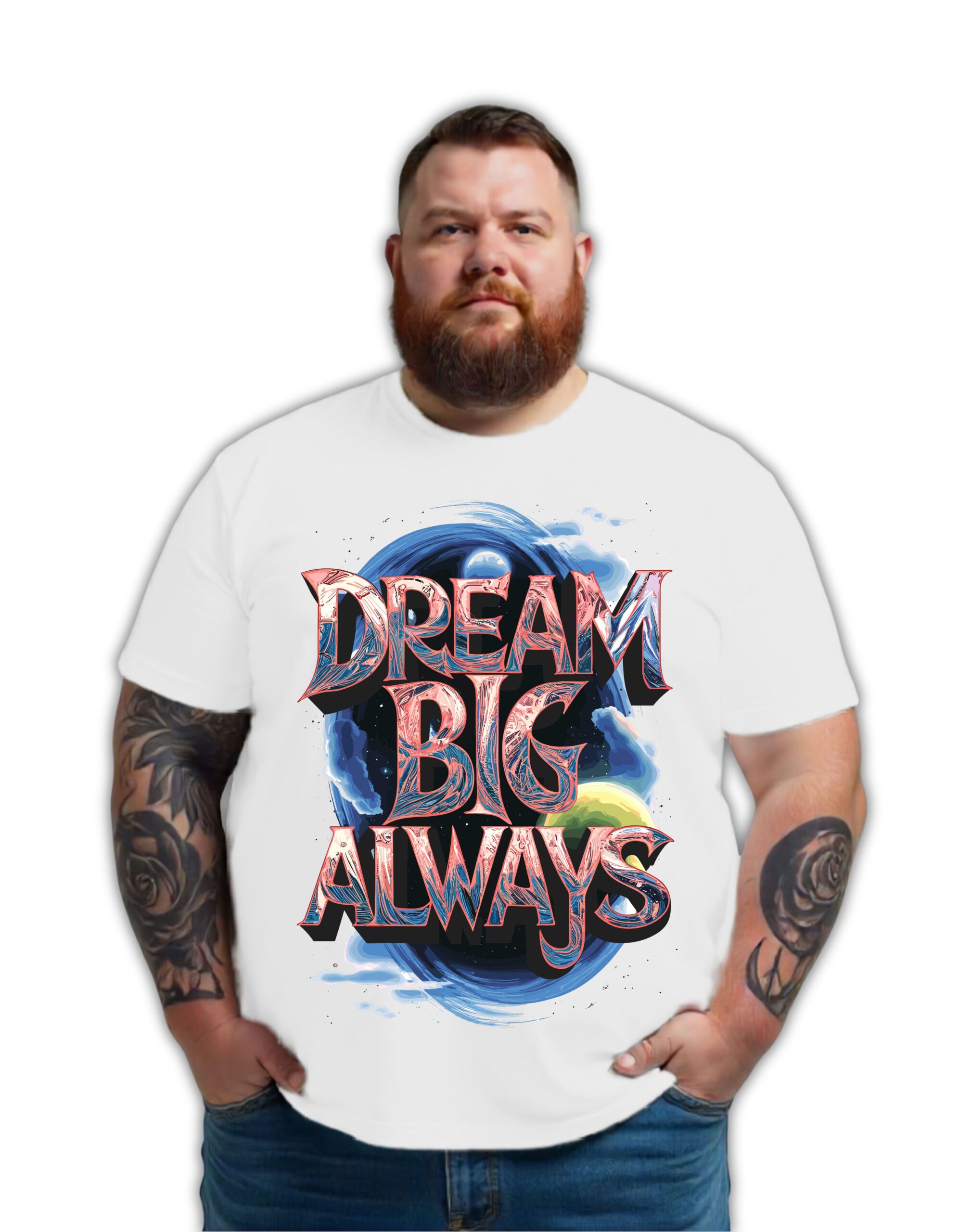 Motivation Graphic Print Plus Size T-shirt